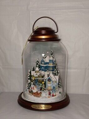 Thomas Kinkade Home for the Holidays Snow Village Dome - Lights Up